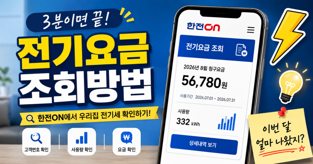 전기요금 조회방법 1